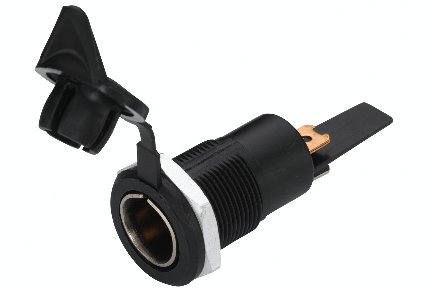 HELLA 8JB 004 777-001 Steckdose - Einbau - Stecker: Flachstecker - Kunststoffgehäuse - DIN/ISO: 4165