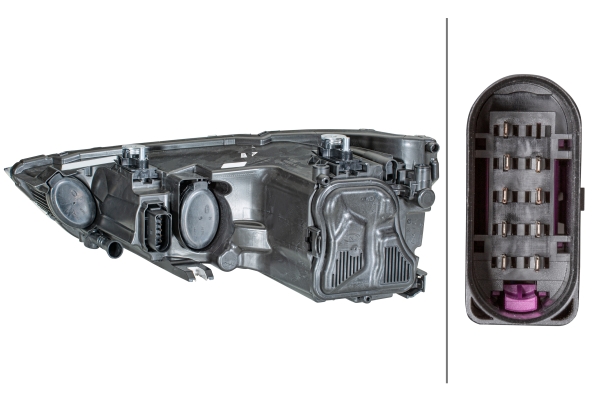 HELLA 1LG 354 837-031 FF/Halogen-Hauptscheinwerfer - links - für u.a. Audi A1 (8X1, 8Xk)