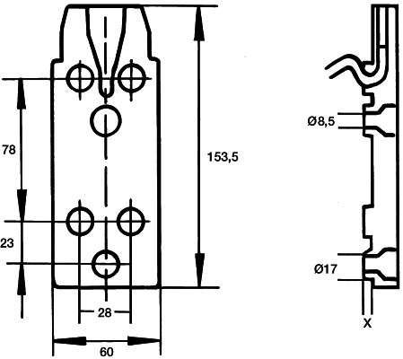 HELLA 9BP 501 237-002 Trägerplatte, Außenspiegel - Kabel: 2500mm - 7-polig