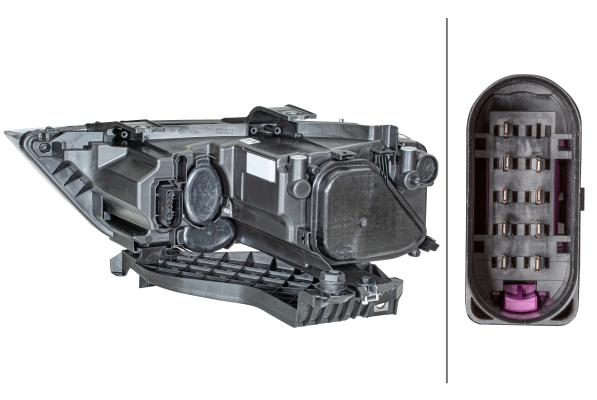 HELLA 1LG 354 839-041 Halogen-Hauptscheinwerfer - rechts - für u.a. Audi (Faw) Q3 (84B, 84G)