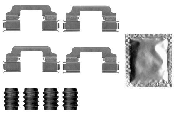 Hella 8DZ355207-331 Zubehörsatz, Scheibenbremsbelag