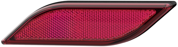 HELLA 8RA 013 347-051 Rückstrahler - Shapeline Style - Lichtscheibenfarbe: rot - geklebt - für waage