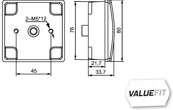 HELLA 2BA 357 029-131 Blinkleuchte - Valuefit - LED - 24V - quadratisch - Einbau