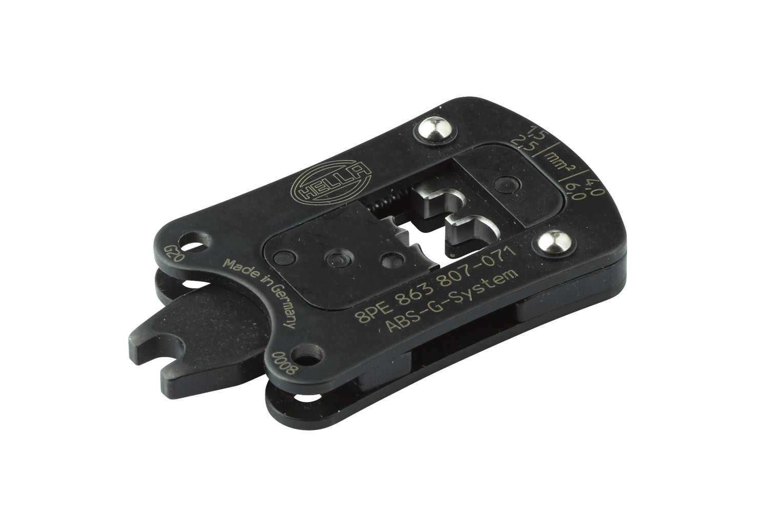 HELLA 8PE 863 807-071 Crimpzangeneinsatz - Metall - schwarz - Tool head ABS-G
