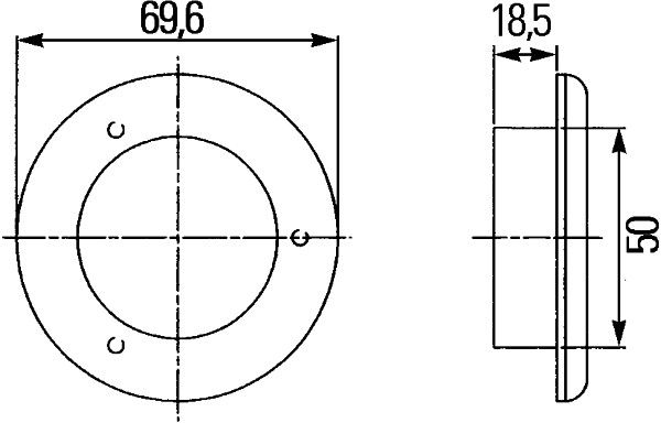 HELLA 2JA 959 599-102 Innenraumleuchte - LED - 24V - rund - LED - Einbau