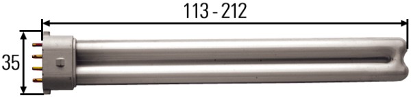 HELLA 8GS 861 955-001 Glühlampe - Leuchtstofflampe - Standard - 12/24V - 7W - Sockelausführung: PL9W