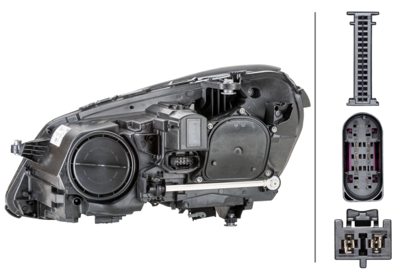HELLA 1EX 011 066-621 Halogen/LED-Hauptscheinwerfer - rechts - für u.a. MB E-Class (W212)