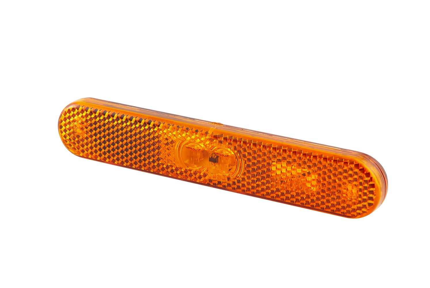 HELLA 2PS 009 226-031 Seitenmarkierungsleuchte - LED - 24V - geklebt - Lichtscheibenfarbe: gelb - Ka