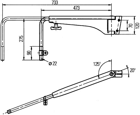 HELLA 8HG 501 253-012 Halter, Außenspiegel - schwarz - Ø: 22mm - links