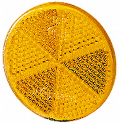 HELLA 8RA 002 014-301 Rückstrahler - Lichtscheibenfarbe: gelb - geklebt