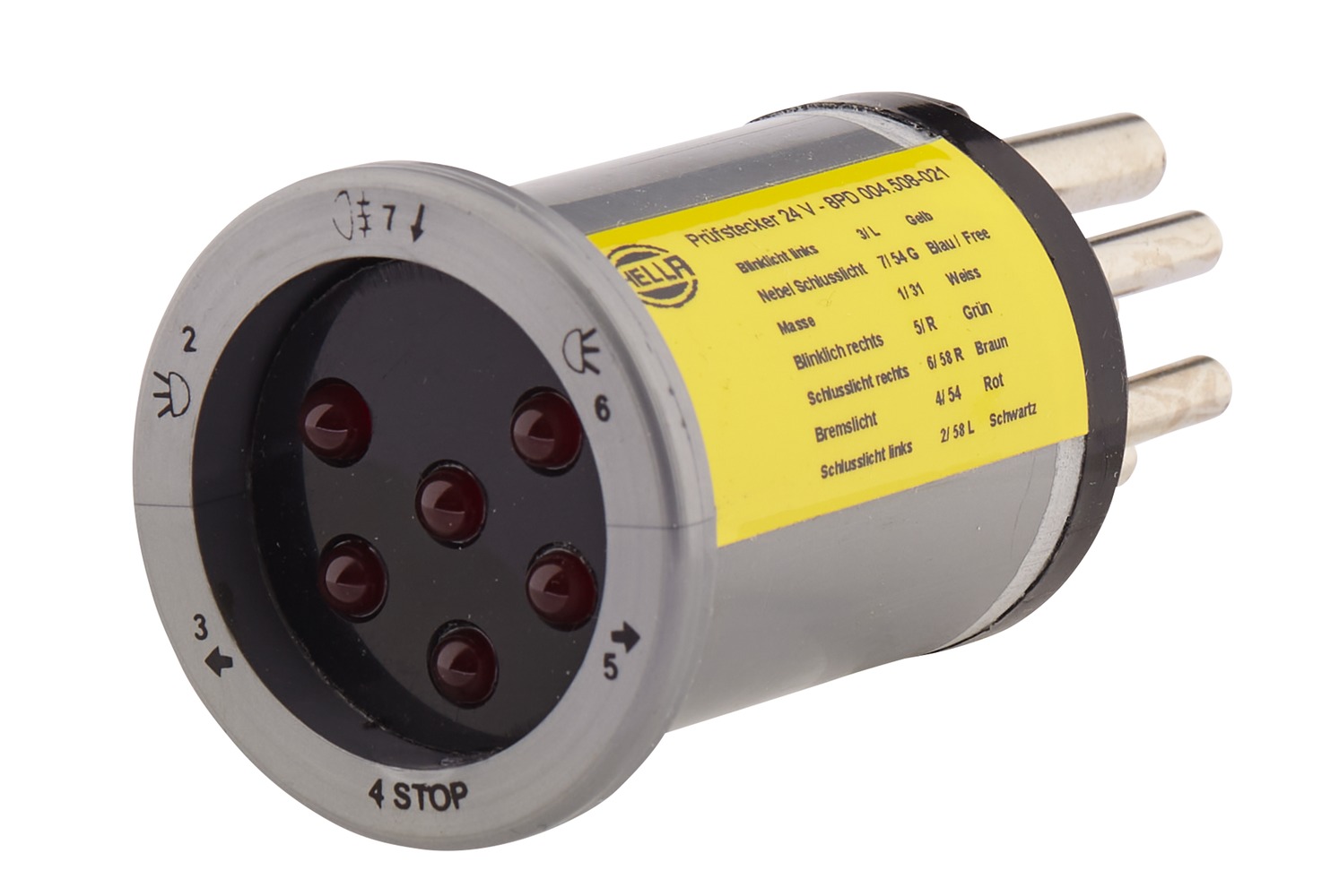 HELLA 8PD 004 508-021 Prüfgerät, Anhängersteckdose - 24V