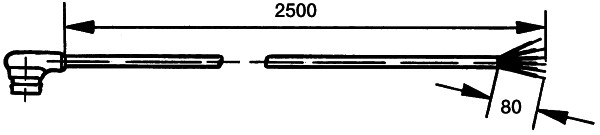 HELLA 8KA 562 671-002 Anschlussleitung, Außenspiegel - Länge: 2500mm - 6-polig