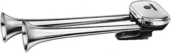 HELLA 3PB 005 411-001 Fanfare - 24V - Frequenzbereich: 300/350Hz - Fanfare Zweiklang - pneumatisch -