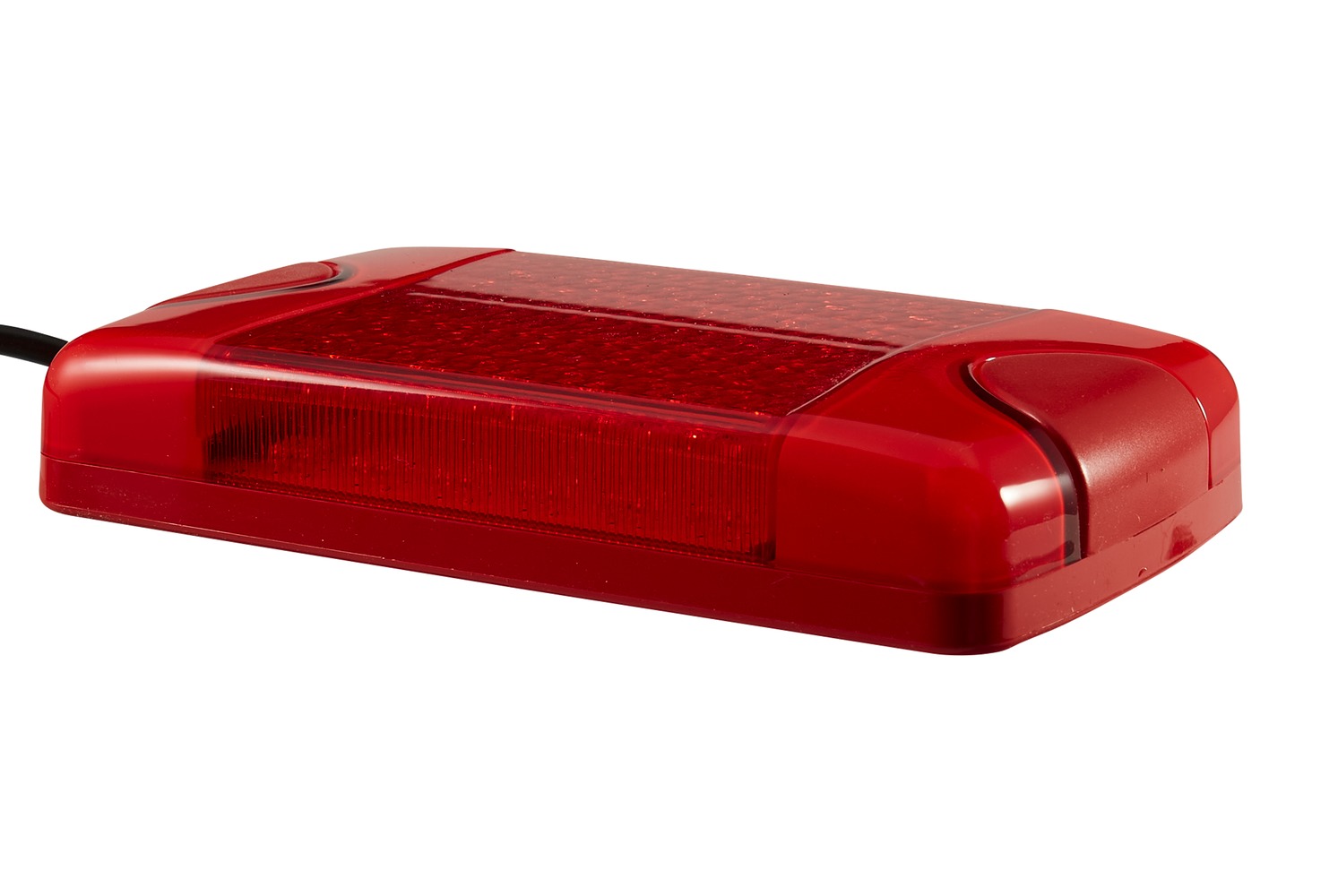 HELLA 2XD 965 429-011 LED-Blitz-Kennleuchte - Multi F Duraled - 12/24V - Anbau - rot - rot - Kabel:
