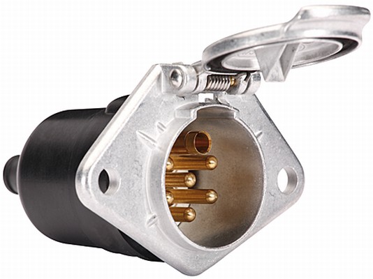HELLA 8JB 003 834-021 Steckdose - 24V - 7-polig - Stecker: Flachstecker - Metall - DIN/ISO: 3731