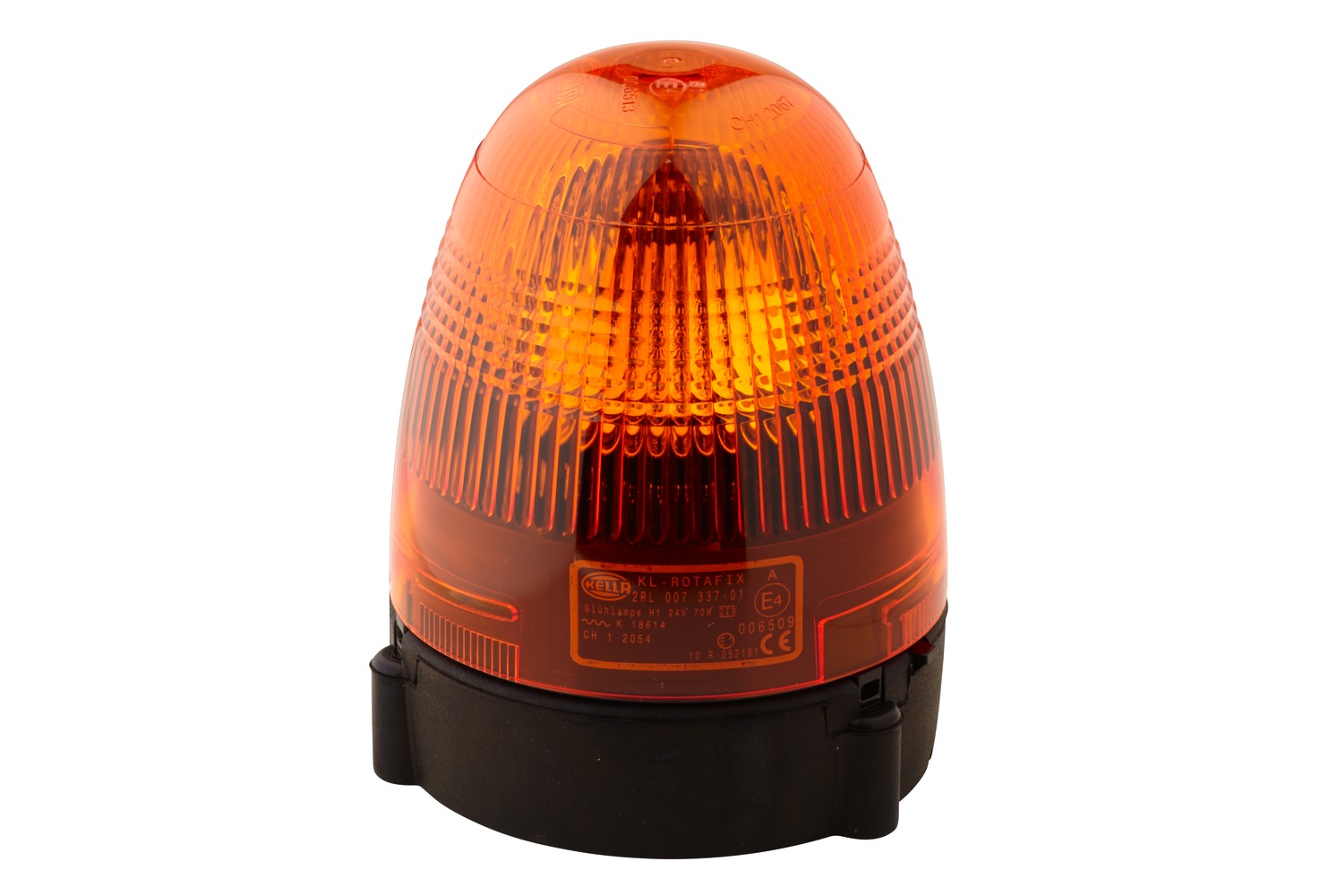 HELLA 2RL 007 337-011 Halogen-Rundumkennleuchte - KL Rotafix - 24V - gelb - Anbau/geschraubt - gelb