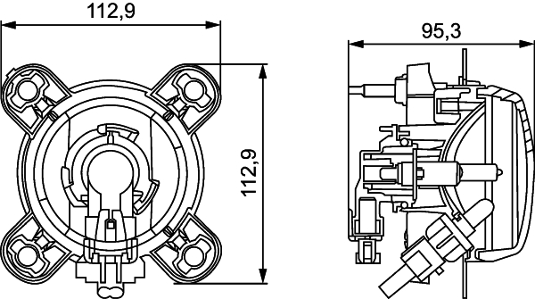 HELLA 1K0 257 043-527 FF-Hauptscheinwerfer - 12V - Anbau - links/rechts