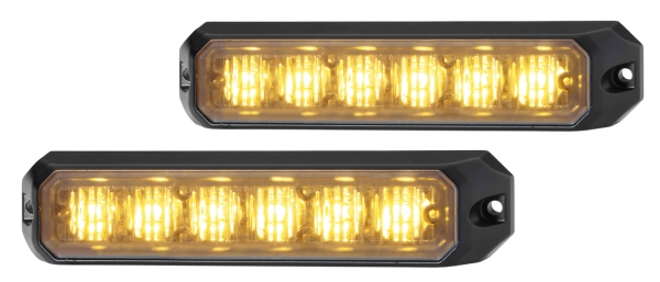 HELLA 2XD 012 160-851 LED-Blitz-Kennleuchte - BST - 12/24V - gelb - Anbau/geschraubt - glasklar - ge