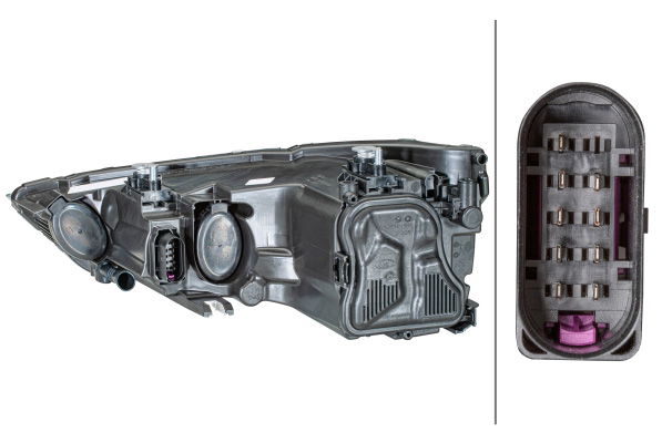 HELLA 1EG 354 837-021 FF/Halogen-Hauptscheinwerfer - rechts - für u.a. Audi A1 (8X1, 8Xk)