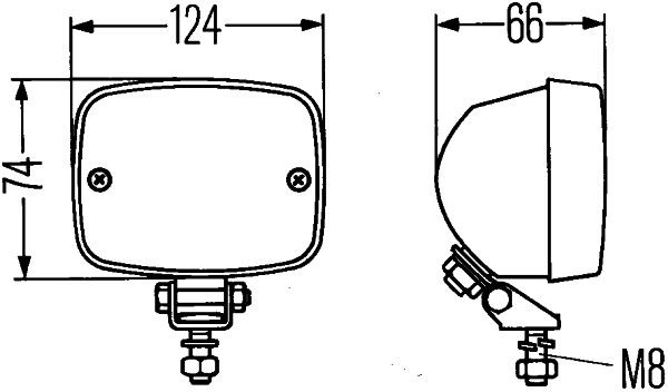 HELLA 1GA 002 985-417 Halogen-Arbeitsscheinwerfer - 12/24V - Anbau/Einbau/Schraubanschluss - Nahfeld