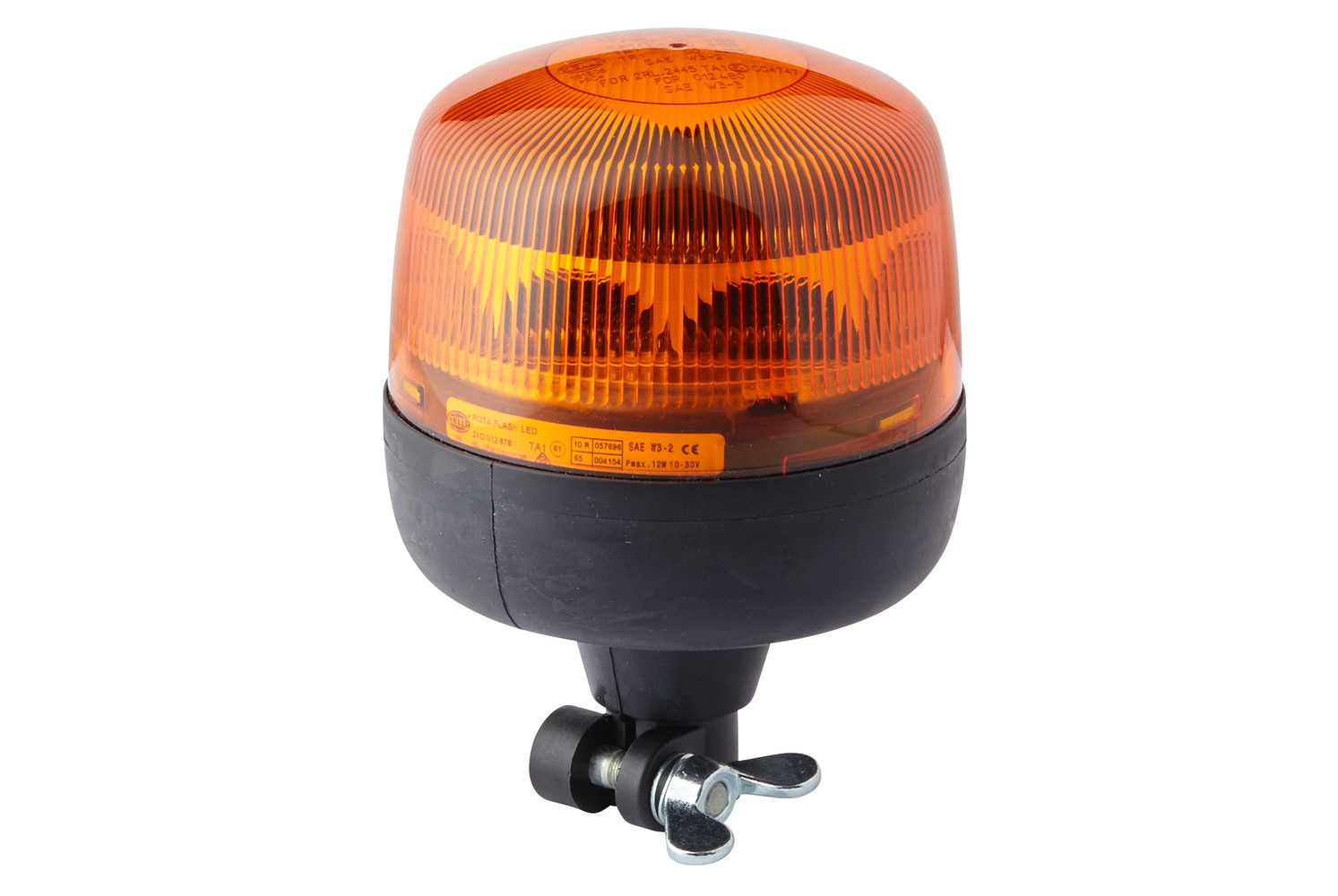 HELLA 2XD 012 878-011 LED-Blitz-Kennleuchte - RotaLED - 12/24V - gelb - Rohrstutzen, flexibel - gelb
