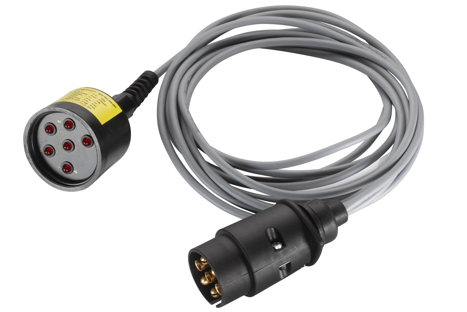 HELLA 8PD 004 509-001 Prüfgerät, Anhängersteckdose - 12V - 7-polig - Länge: 5m - DIN/ISO: 1724 - mit