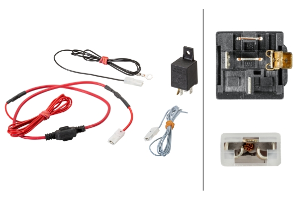 HELLA 8KA 959 186-911 Leitungssatz - mit LED-Steuergerät für Tagfahr-/Positionslicht - 2x12-->24 - 2