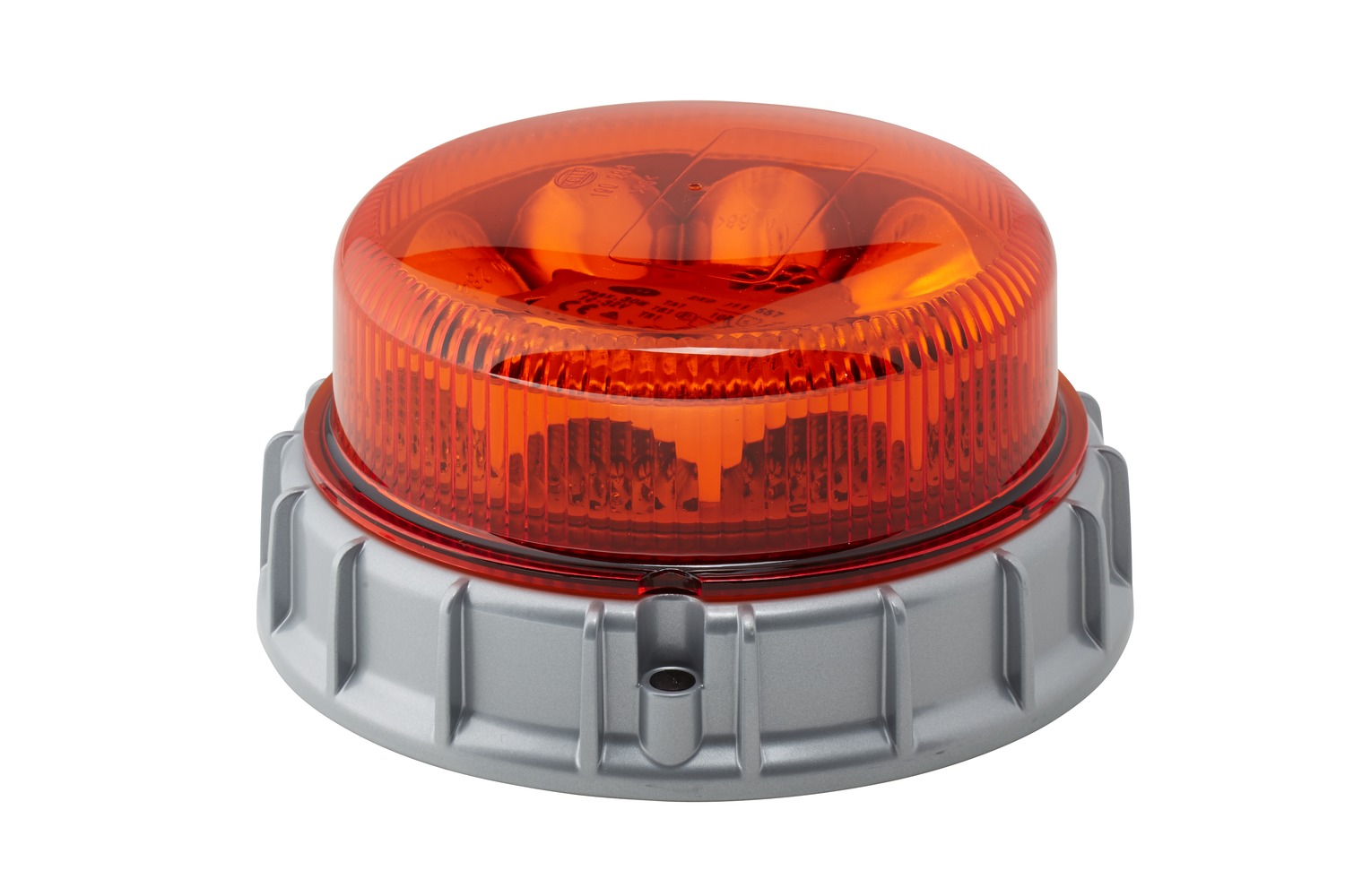 HELLA 2XD 011 557-101 LED-Blitz-Kennleuchte - K-LED 2.0 - 12/24V - gelb - Anbau/geschraubt - gelb -