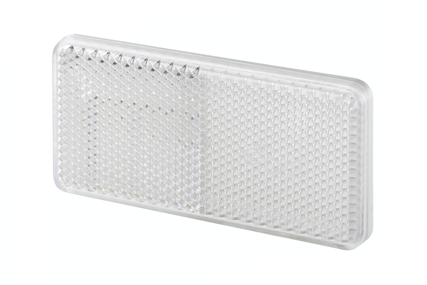 HELLA 8RA 003 326-051 Rückstrahler - Lichtscheibenfarbe: weiß - geklebt