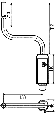 HELLA 8HG 561 107-171 Halter, Außenspiegel - schwarz - Ø: 18mm - Höhe: 422mm - links