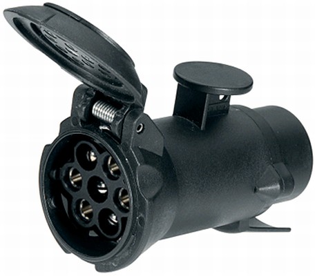 HELLA 8JA 008 981-001 Adapter, Steckdose - 12V - von 7-polig auf 13-polig - Länge: 57mm - Kabel: 100