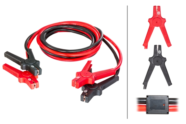 HELLA 8KS 236 691-001 Starthilfekabel - 12/24V - 480A - Kabel: 4.5m - mit Überspannungsschutz