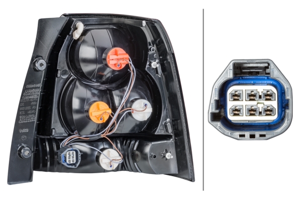 HELLA 2VA 354 666-111 Heckleuchte - Glühlampe - weiß (2x) - links - für u.a. Land Rover Freelander 2