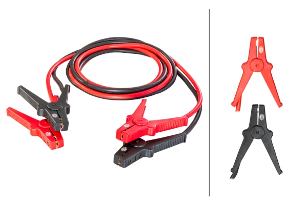 HELLA 8KS 236 688-001 Starthilfekabel - 12/24V - 350A - Kabel: 3.5m - ohne Überspannungsschutz