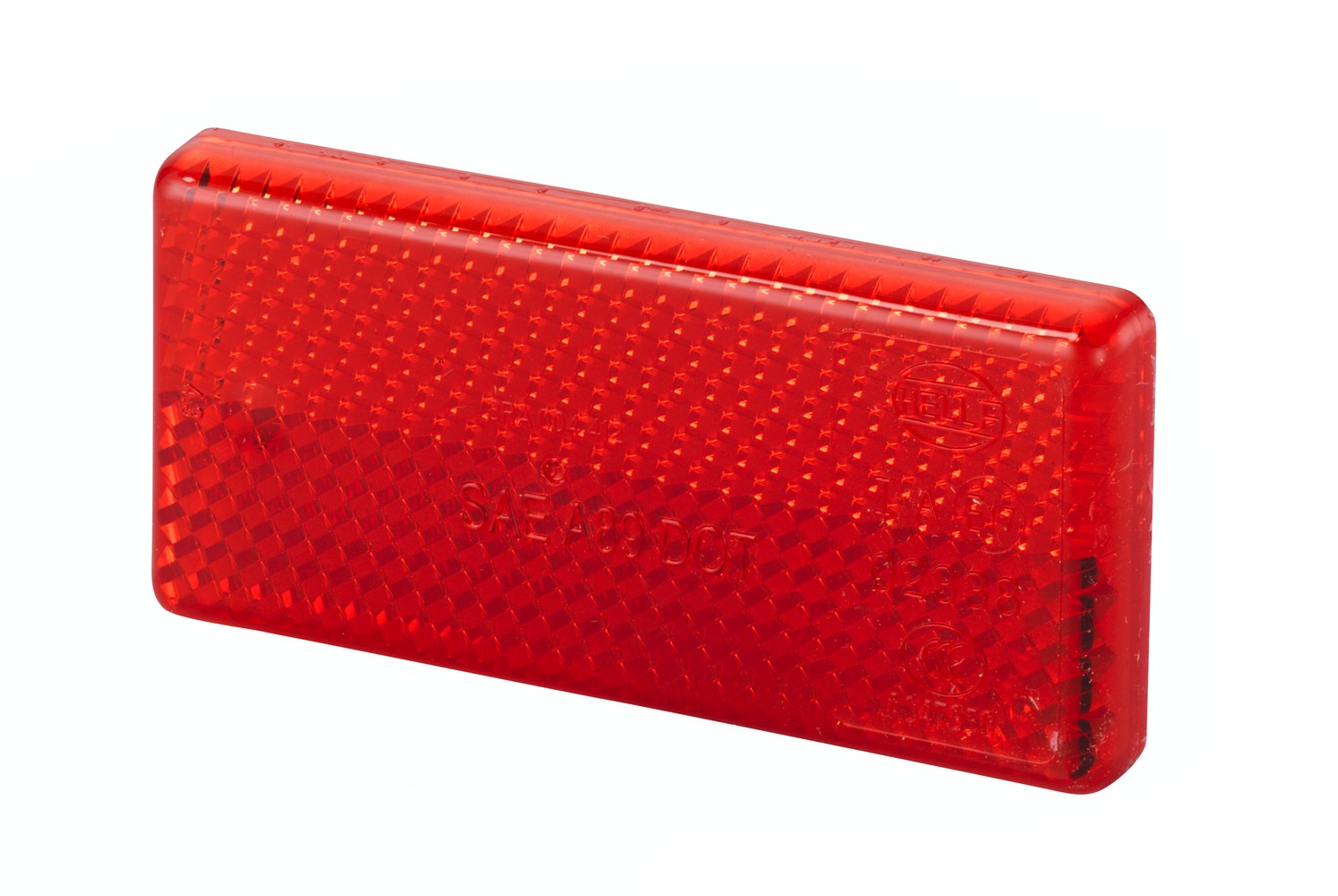 HELLA 8RA 004 412-021 Rückstrahler - Lichtscheibenfarbe: rot - geklebt