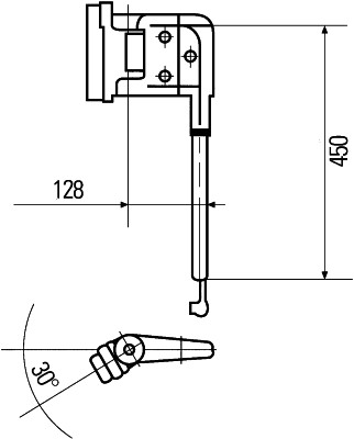HELLA 8HG 503 009-082 Halter, Außenspiegel - elektrisch - Breite: 128mm - Höhe: 450mm - 6-polig - re