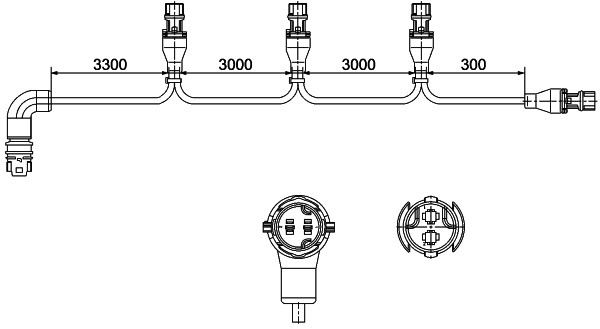 HELLA 8KB 340 820-411 Anschlussleitung, Seitenmarkierungsleuchte - EasyConn