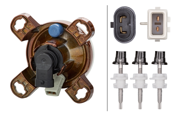HELLA 1K0 247 043-117 FF/Halogen-Hauptscheinwerfer - 90mm Performance - 12V - rund - Einbau - gehärt