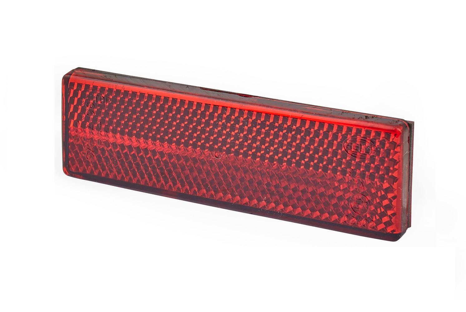 HELLA 8RA 342 014-157 Rückstrahler - Lichtscheibenfarbe: rot - geklebt - hinten